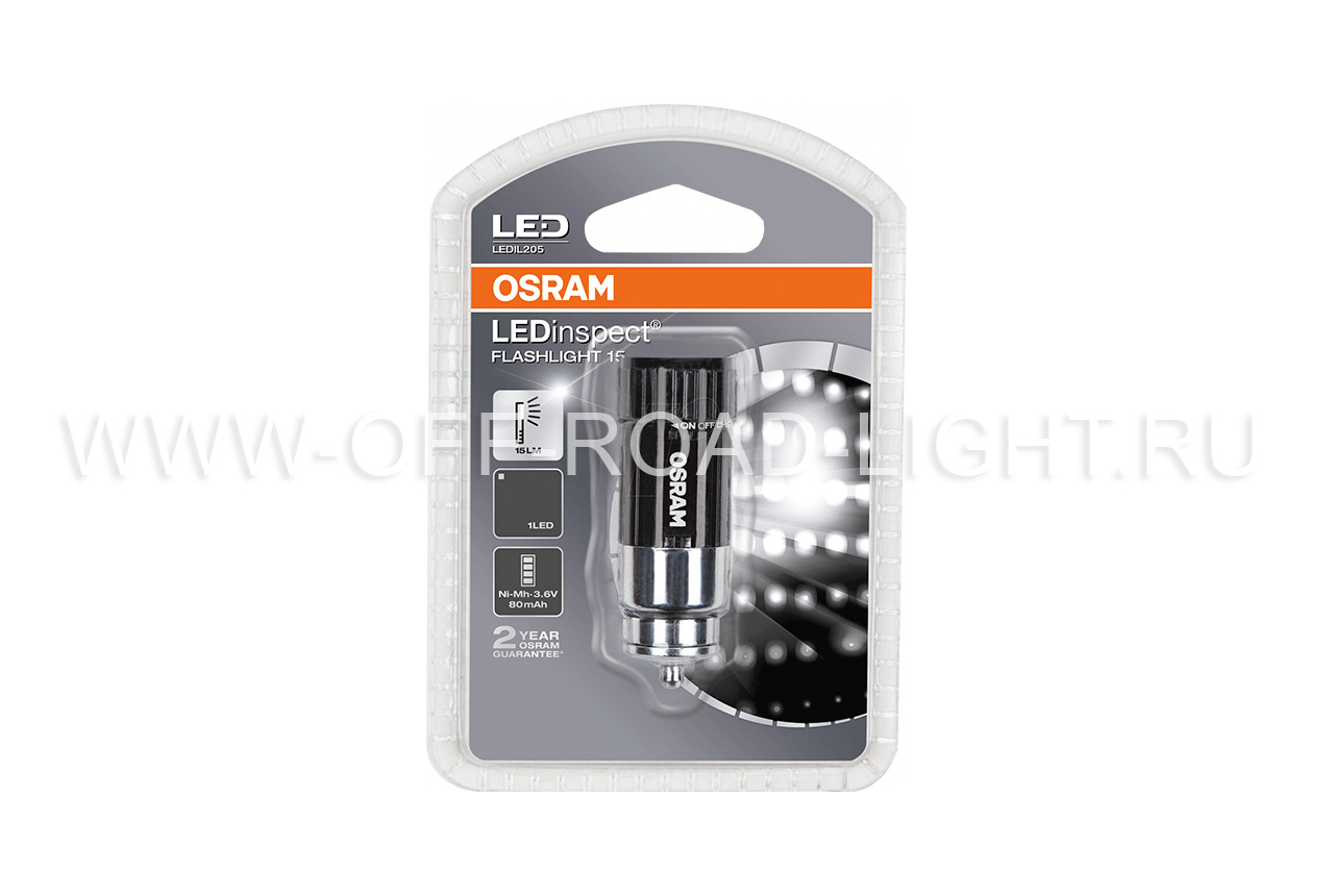 TrendTime - OSRAM LED Zigarettenanzünder-Lampe aufladbar LEDIL205 LED  inspect FLASHLIGHT 0.5