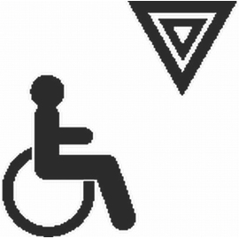 Пиктограмма Hella "Signal light wheelchair", красный, фото 