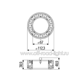 Кольцо декоративное D67 мм , Серебро, фото , изображение 2