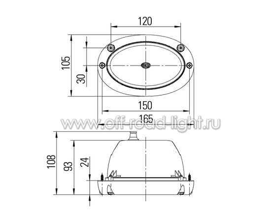 Oval 100 FF, Фара дальнего света, Ref. 17,5 (FF, Н7), фото , изображение 2