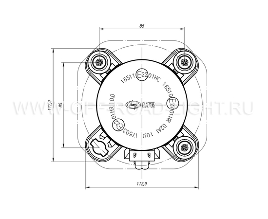 Модуль LTR D90, Дальний свет с г/о (FF, T4W ,H1) 24V, фото , изображение 5