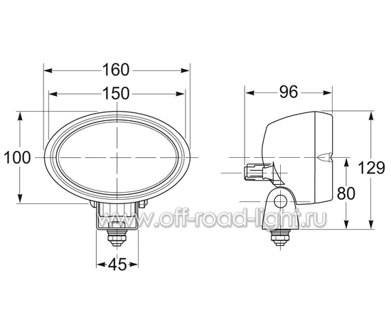 Oval 100 FF Single Beam, Long Range, монтаж, АМР, Н3 12V/55W, фото , изображение 3