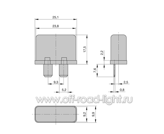 Тепловой автомат, 12V 15A, фото , изображение 2