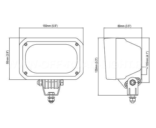 Светодиодная фара Nordic N100 Halogen D 24V Flood, фото , изображение 3