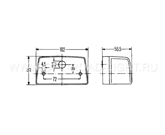 Накладная подсветка номерного знака Hella R10W, с демпфером вибр, фото , изображение 2