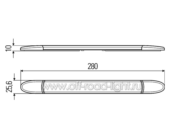 Салонный светильник ThinLite, 10 LED 3,6W 24V, фото , изображение 2