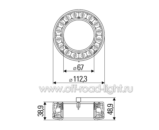 Кольцо декоративное D67 мм, Хром, фото , изображение 2