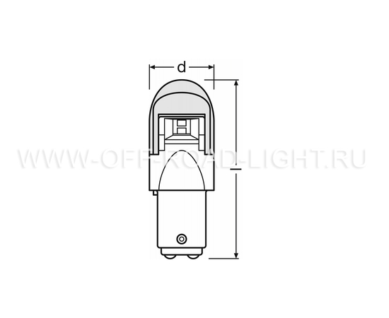 P21/5W комплект светодиодных ламп Osram Premium Amber, фото , изображение 2