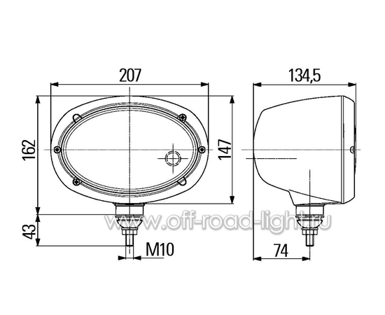 Oval 120, навесная (FF, Н4) Ref. 12,5, фото , изображение 2