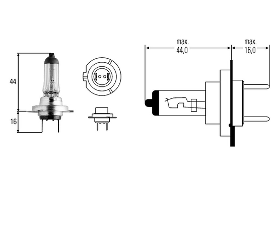 H7 Лампа Hella 12V  55W +90% света (PX26d), фото , изображение 2